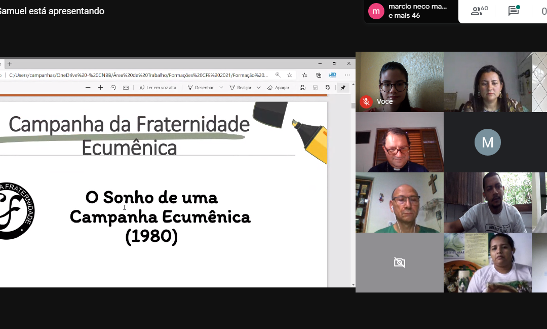 Regional Norte 2 promove formação sobre a Campanha da Fraternidade Ecumênica 2021