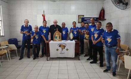 TERÇO DOS HOMENS DA REGIÃO MENINO DEUS DA ARQUIDIOCESE DE BELÉM REUNEM-SE PARA PROGRAMAR O ANO JUBILAR NA REGIÃO E DAR AS BOAS-VINDAS AO NOVO PÁROCO DO SANTUÁRIO DAS GRAÇAS