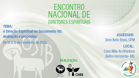 INSCRIÇÕES ABERTAS PARA ENCONTRO NACIONAL DE DIRETORES ESPIRITUAIS PROMOVIDO PELA OSIB EM FEVEREIRO