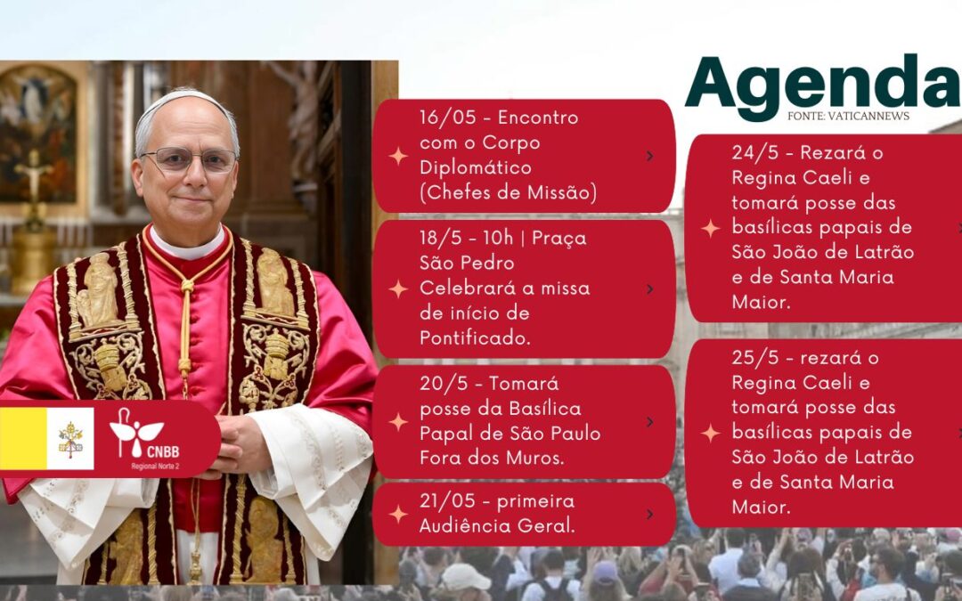 PAPA LEÃO XIV: NO DOMINGO, 18 DE MAIO, MISSA DE INÍCIO DE PONTIFICADO