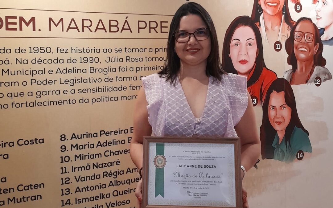 COORDENADORA DA PASTORAL DA EDUCAÇÃO DO REGIONAL NORTE 2 RECEBE MOÇÃO DE APLAUSOS DA CÂMARA MUNICIPAL DE MARABÁ PELA CRIAÇÃO DO ‘E-BOOK: COP 30 NAS ESCOLAS’
