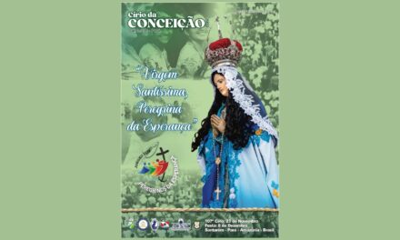 COM O TEMA VIRGEM SANTÍSSIMA, PEREGRINA DA ESPERANÇA, DIRETORIA DA FESTA DA CONCEIÇÃO APRESENTA O CARTAZ DO CÍRIO 2025