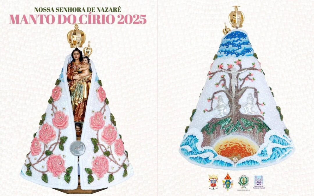DOM JULIO AKAMINE APRESENTA O MANTO DA IMAGEM PEREGRINA DE NOSSA SENHORA DE NAZARÉ PARA O CÍRIO 2025