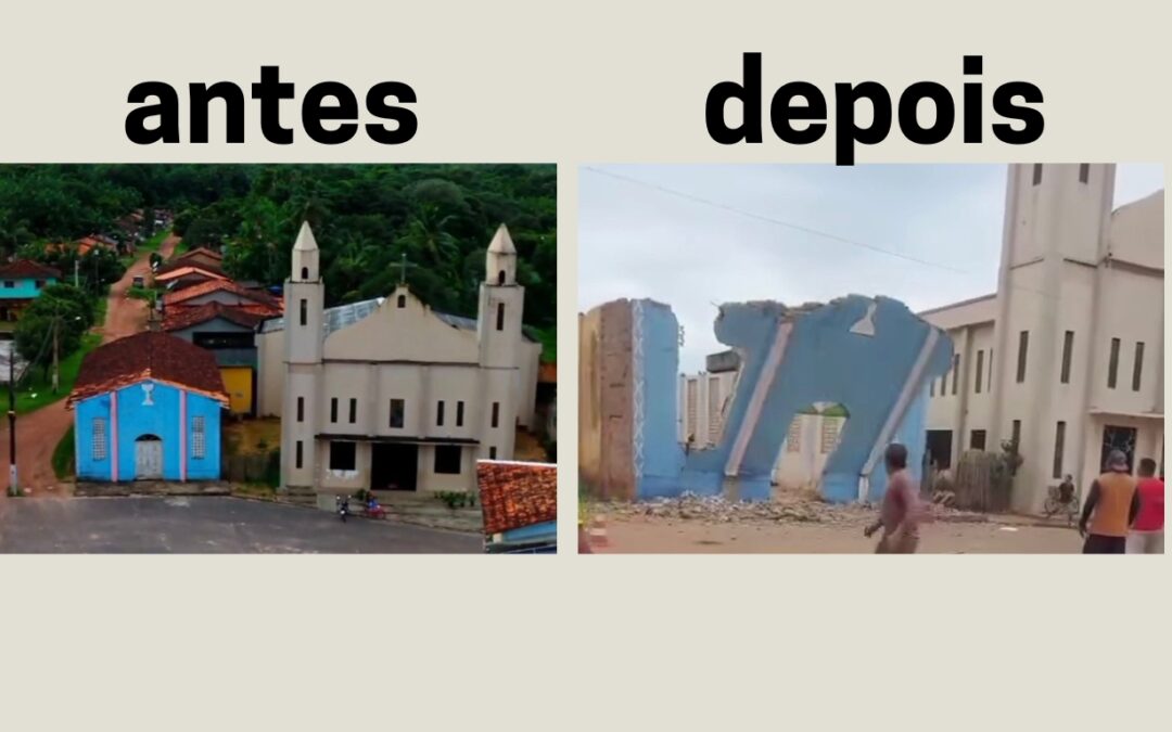 ATO DE PROFANAÇÃO DESTRÓI IGREJA ANTIGA NA ZONA RURAL DA DIOCESE DE BRAGANÇA