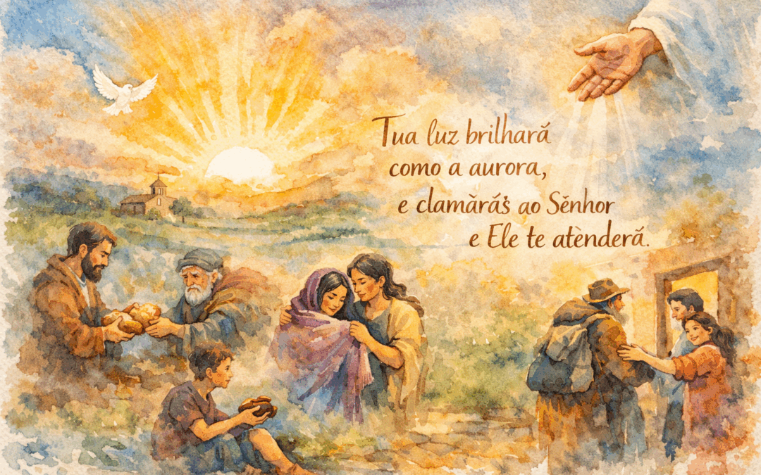 TUA LUZ BRILHARÁ COM A AURORA E CLAMARÁS AO SENHOR E ELE TE ATENDERÁ
