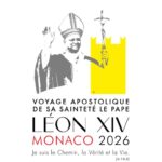 LOGOTIPO SIMBÓLICO ANUNCIA VIAGEM DE FÉ E HARMONIA DE PAPA LEÃO XIV A MÔNACO