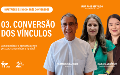 NESTA TERÇA, ÀS 20H, ACOMPANHE A TERCEIRA LIVE DA SÉRIE “DIRETRIZES E SÍNODO: TRÊS CONVERSÕES”